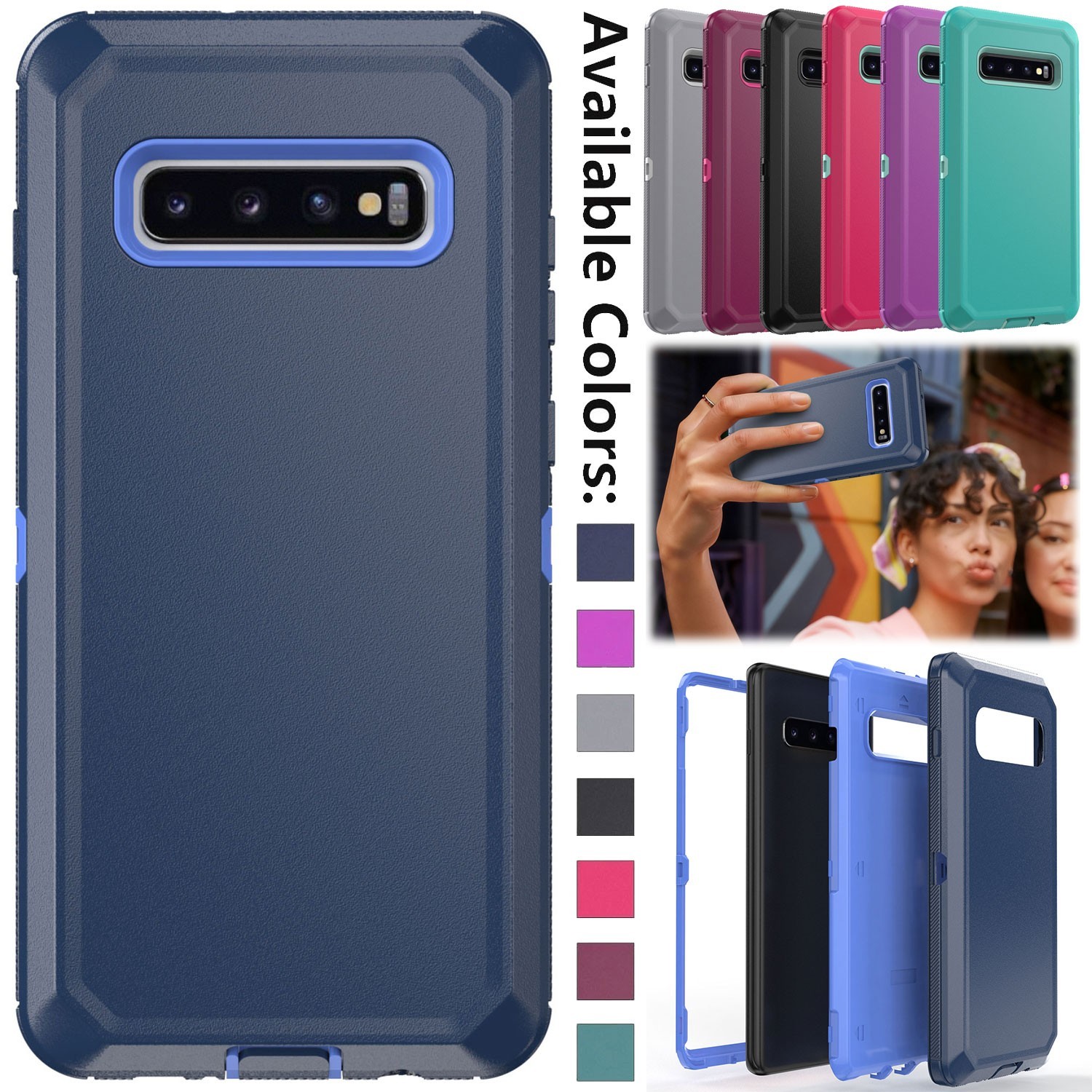 For Samsung Galaxy S10 Plus/S10E/S10 Shockproof Rugged Heavy Duty Case Cover