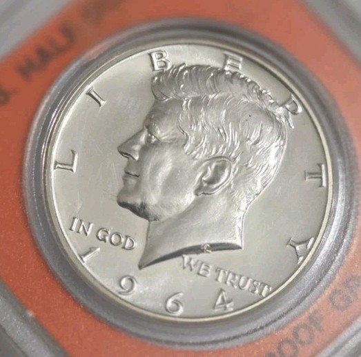 1964 PROOF Cameo SILVER Kennedy Half Dollar 50c, Has Major Eye Appeal🔥