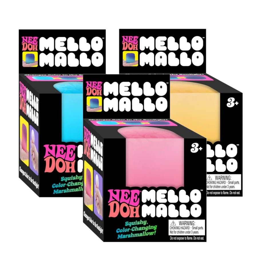 NeeDoh Mello Mallo Sensory Squishy Toy Colour-Changing Marshmallow Doh-Filled