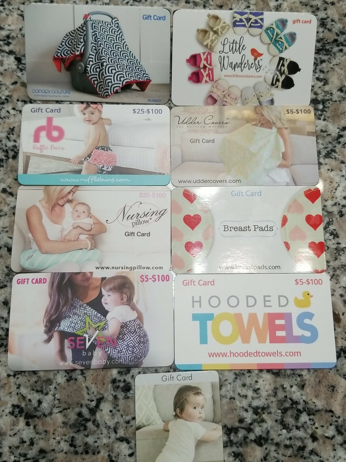 Baby Gift Cards $405 worth