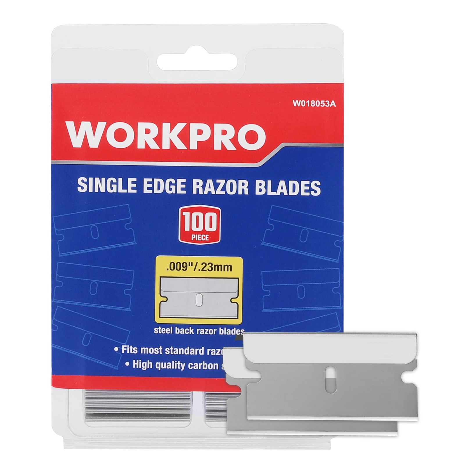 100Pack Single Razor Edge Blades, Industrial Scraper Blade, High Carbon Steel...