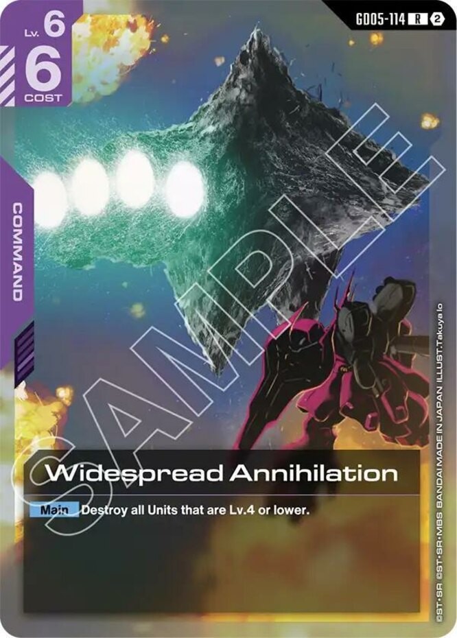 x1 Widespread Annihilation - GD05-114 - Rare - Holofoil Gundam Card Game M/NM