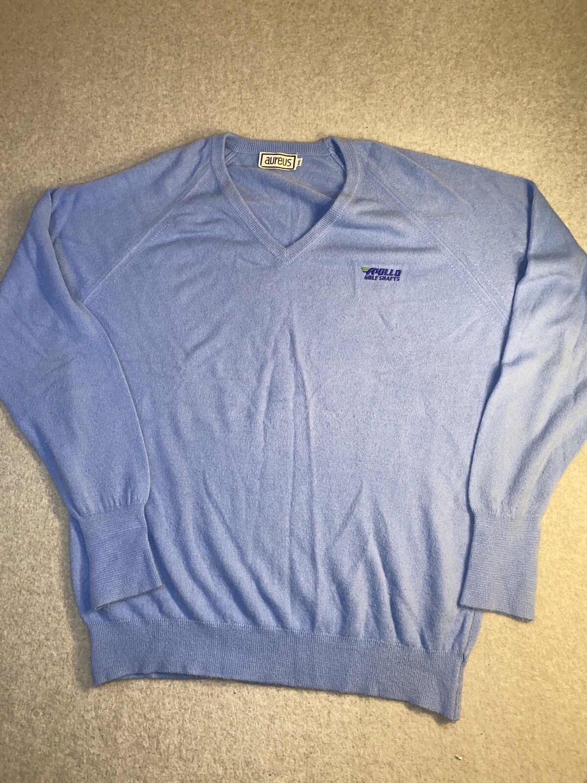 Aureus Golf Long Sleeve V-Neck Sweater - Men's - Size XXL LT Blue