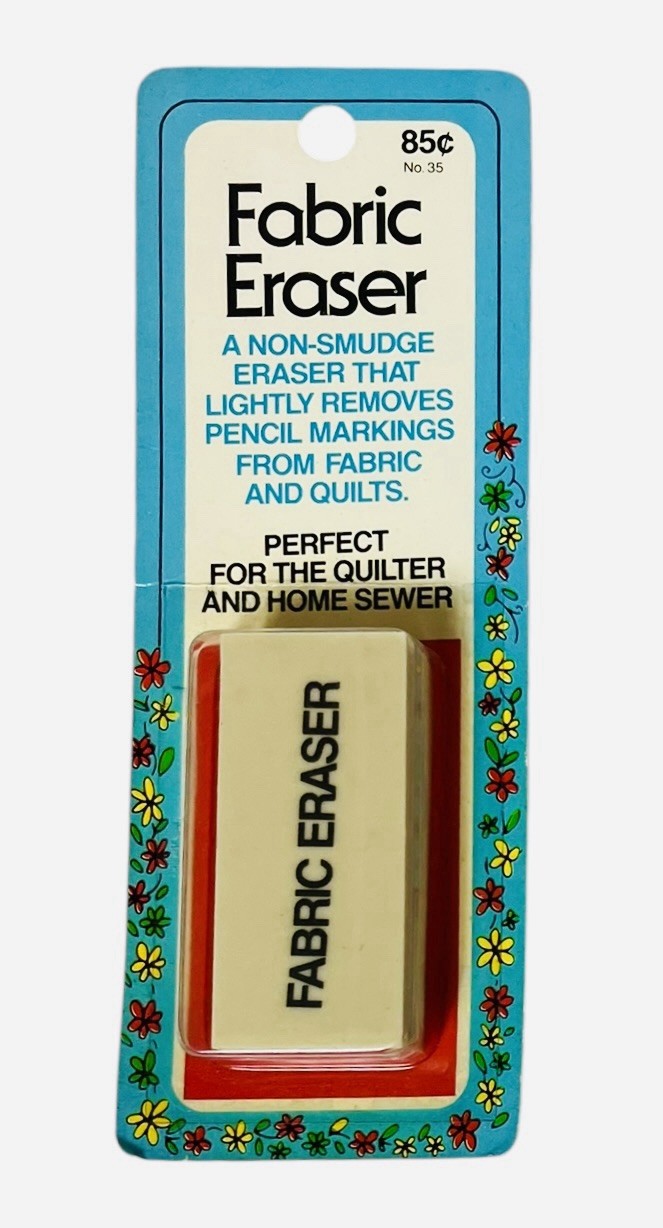 Vintage Collins Fabric Eraser Removing Pencil Marks Quilting Sewing Crafting New