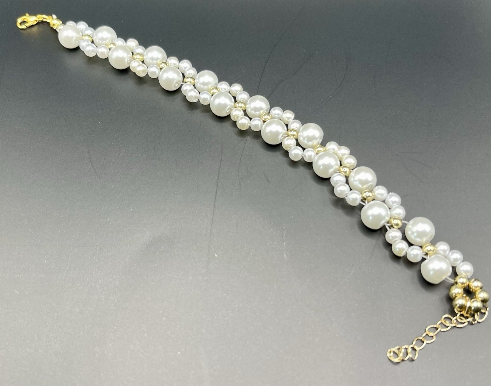 Handmade Beared Imitation Pearl Bracelet