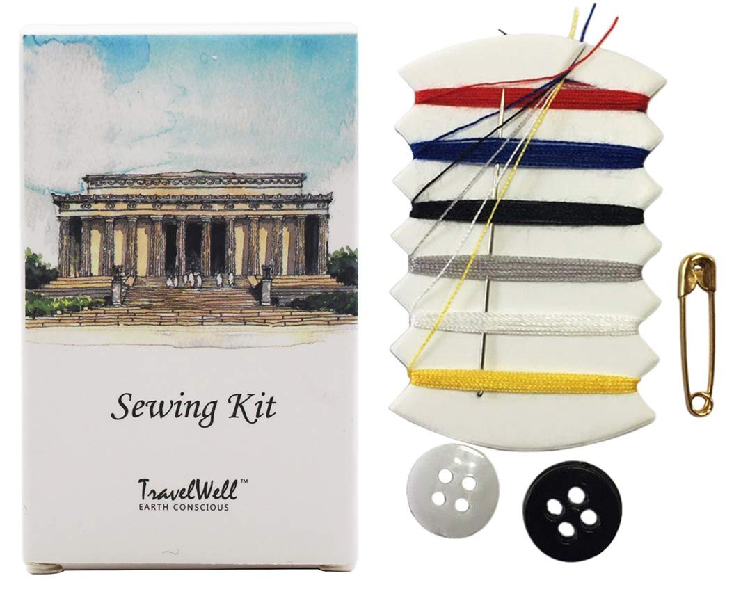 Travel Well Sewing Kit Hotel Envelope - 100 Individually Wrapped Multi-color