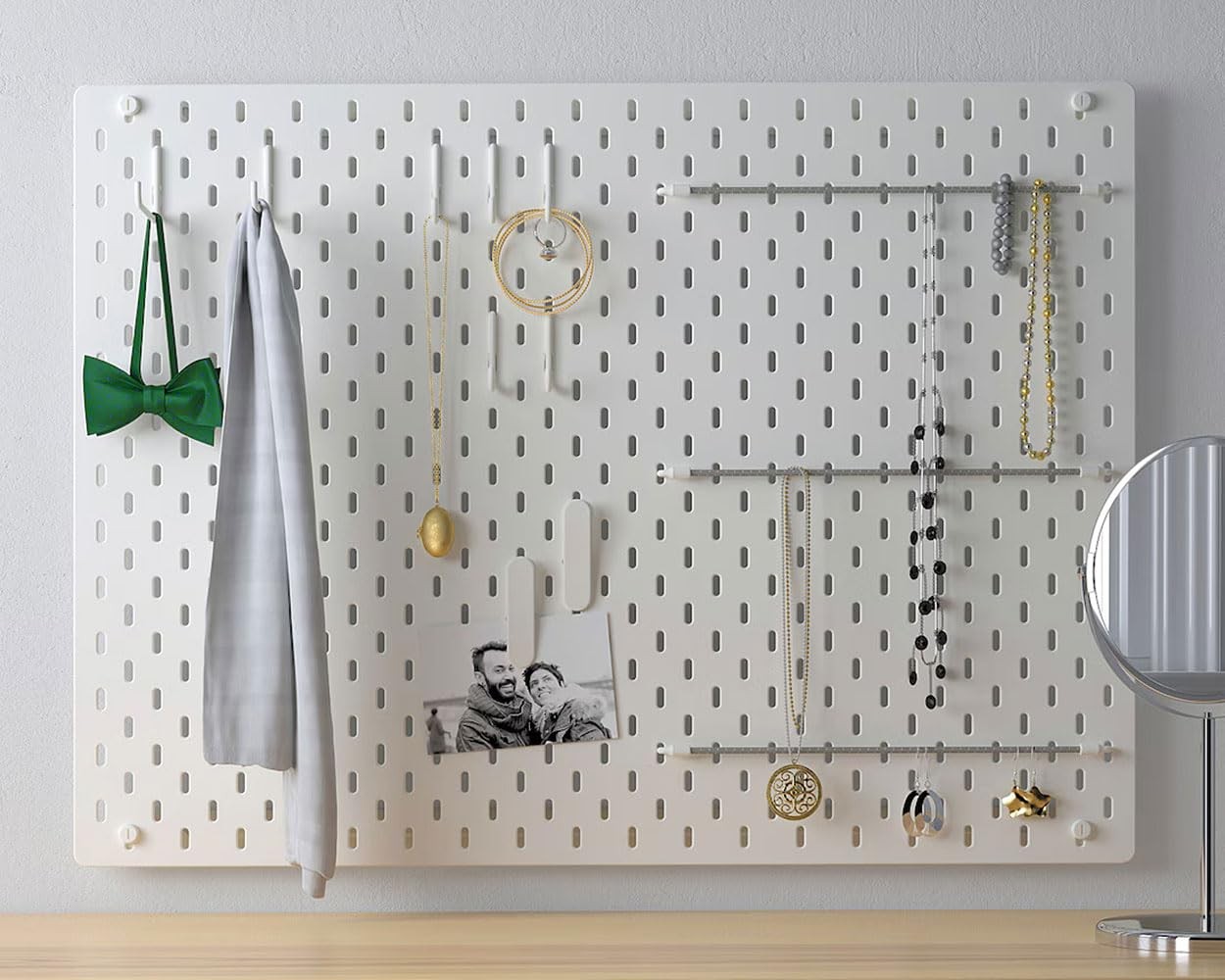 coiyie Pegboard Hooks Compatible with IKEA Skadis 12 Pack White
