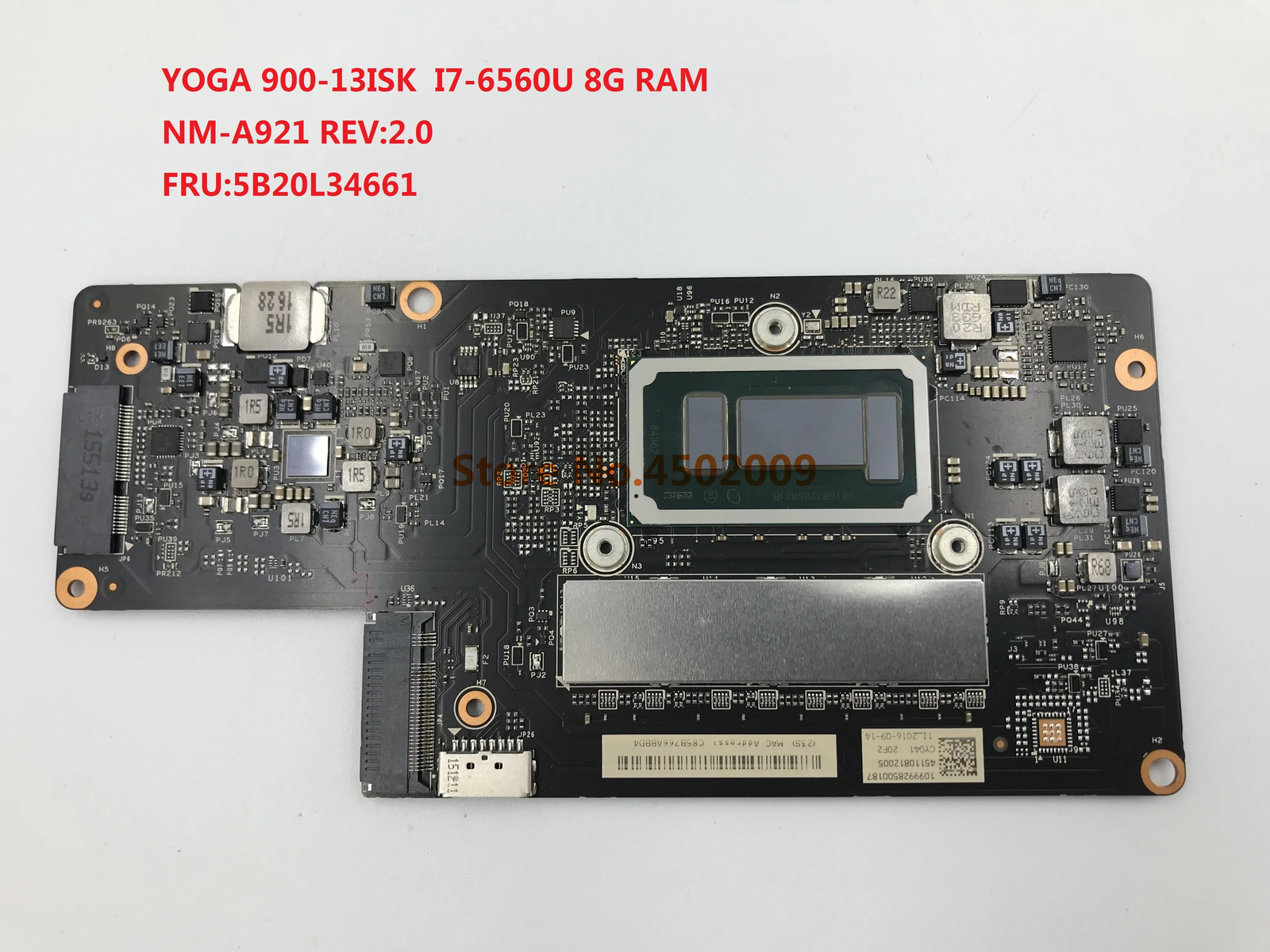 For lenovo YOGA-900-13ISK2 NM-A921 5B20L34661 Motherboard with I7-6560 8G RAM