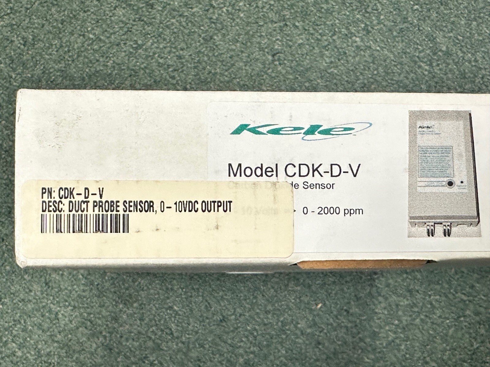 kele CDK-D-V CARBON DIOXIDE SENSOR 0/10VDC DUCT MOUNT