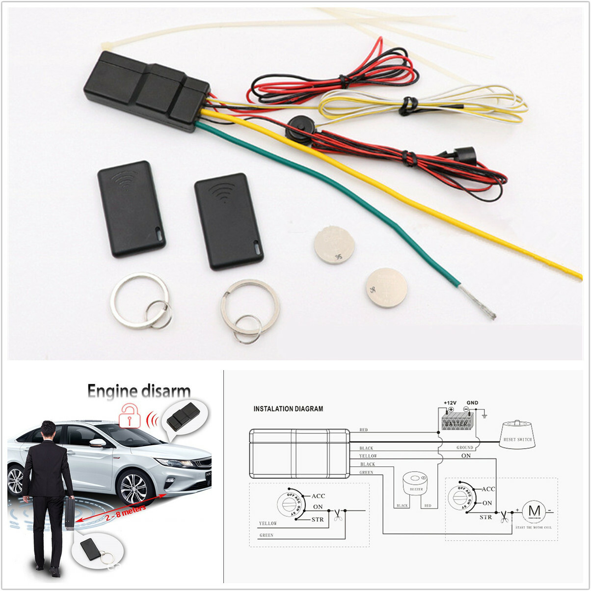 Car Wireless Immobilizer Engine Lock Intelligent Anti-Hijacking&Circuit Cut Off
