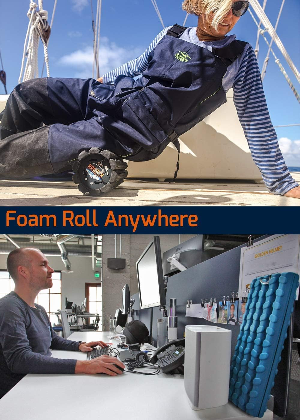 Morph Foam Roller: Collapsible Travel Foam Roller for Back Pain Relief, Worko...