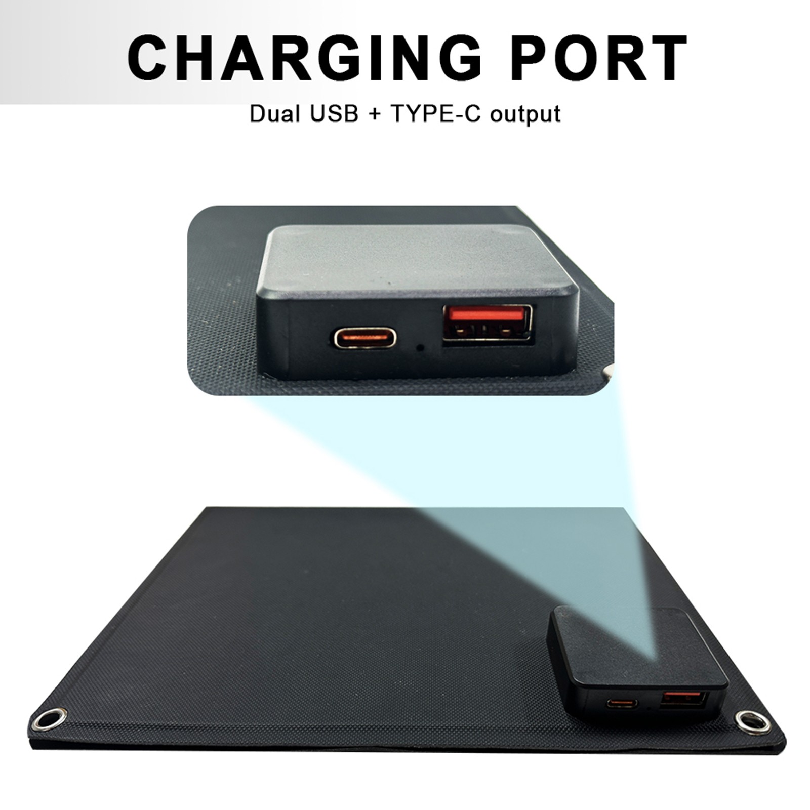 40W Folding Solar Panel USB 5V Output Waterproof Portable Solar Charger
