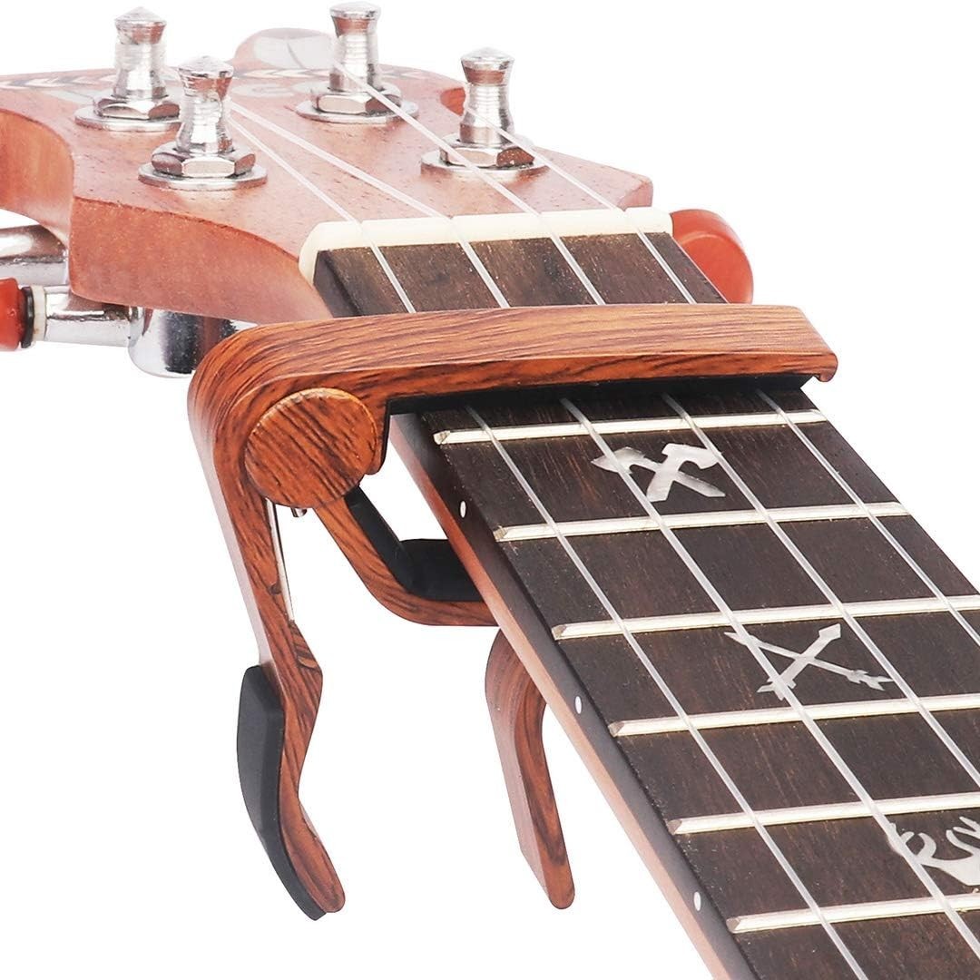 Pro Rosewood Ukulele Capo for All Sizes - Quick Release & Durable