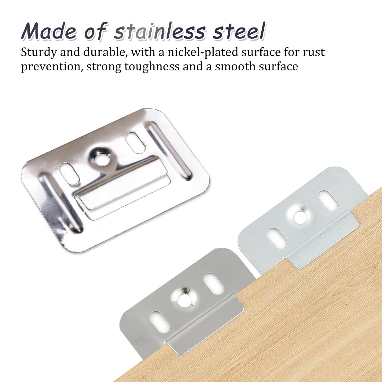100 PCS Stainless Steel Wall Panel Clamps RustResistant Z Clips Buckle