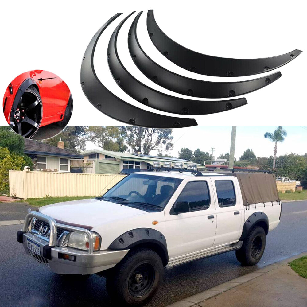 4* 3.5" Car Fender Flares Wide Body Kit Wheel Arches Black For NISSAN Frontier