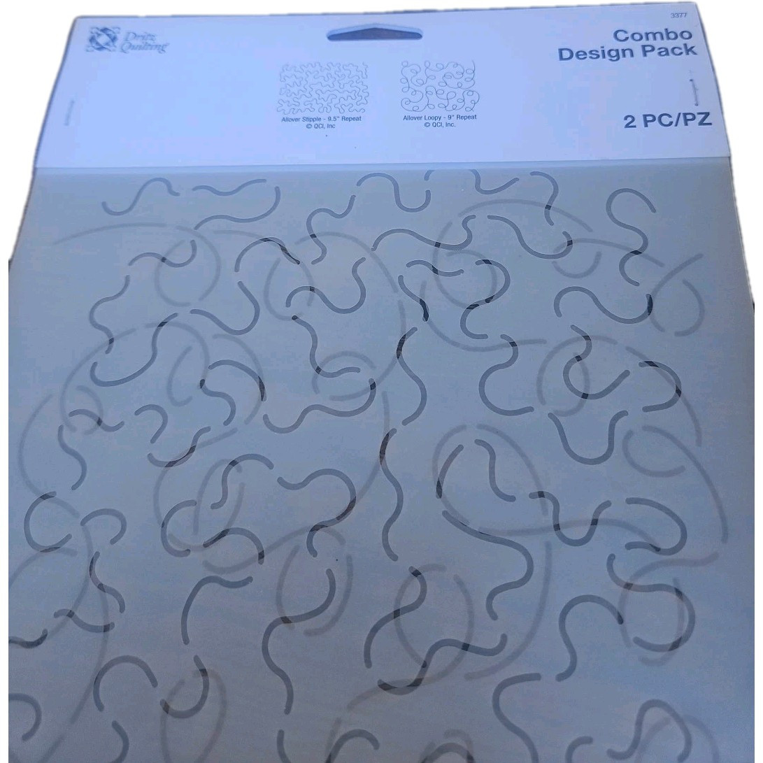 Dritz quilting Combo Design Pack Stensils Square Grid and Clam shell Neverused