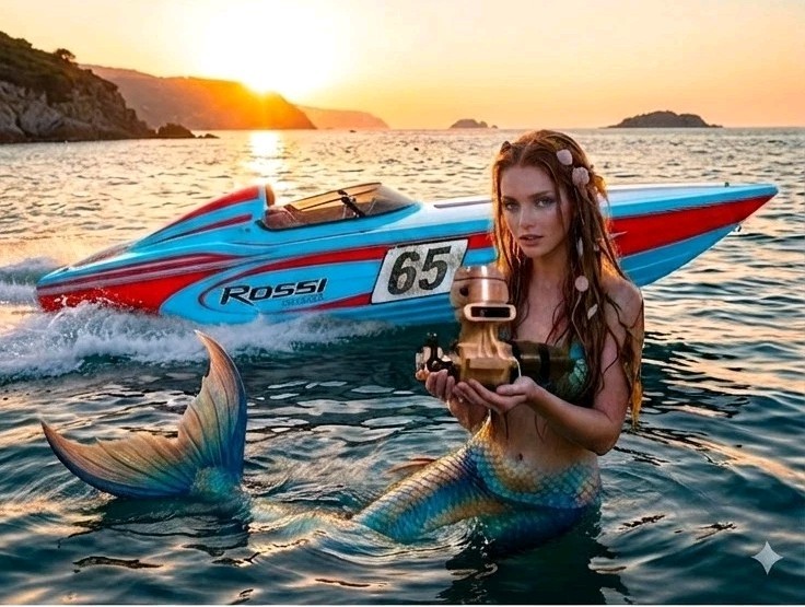 Marine Rossi 65 RV Engine - Blue Head - Kavan Carburetor - Fridge Collection