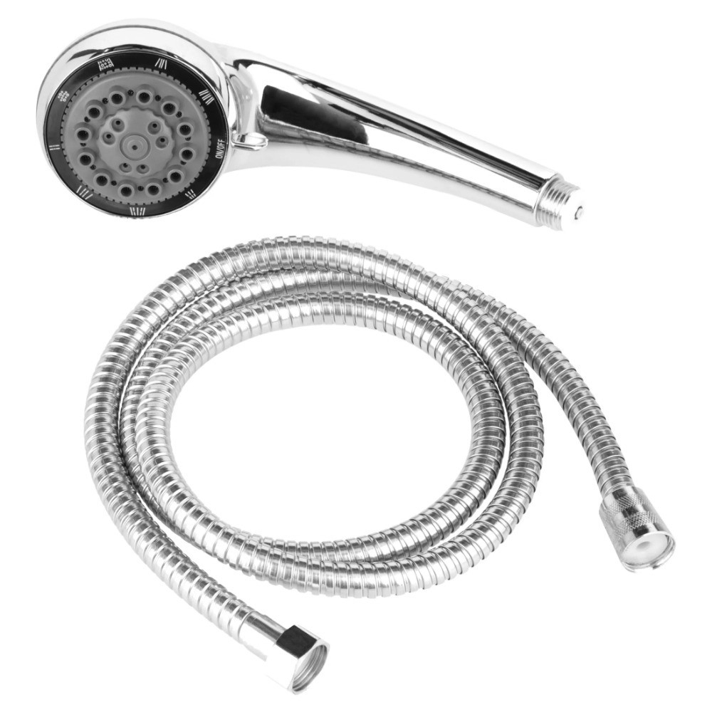 High Pressure 8 Function Handheld Shower Head with Long Flexible Hose