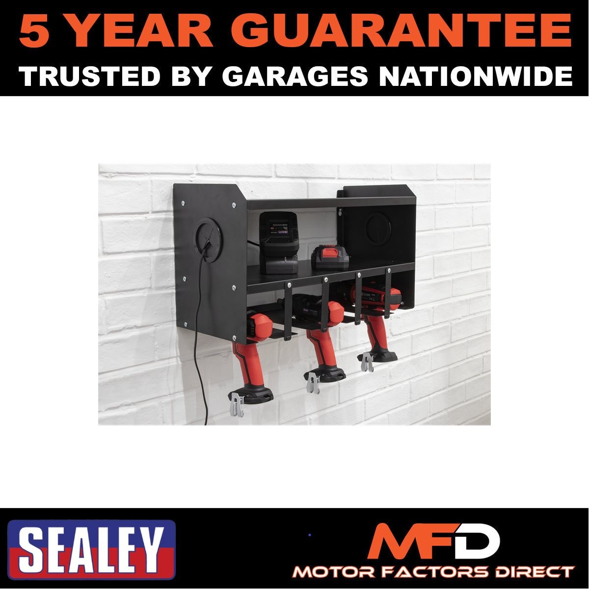 Sealey Power Tool Storage Rack 5 Bay PTSR5
