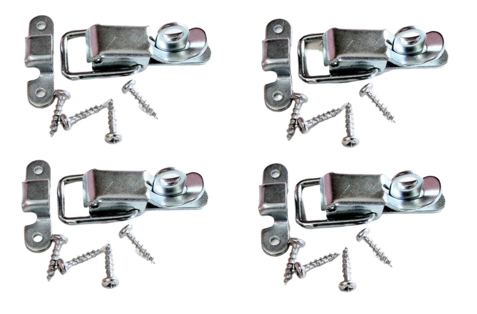 4 Pack Small Penn Elcom 0525 Padlockable Draw Latch w/Screws-Zinc Finish