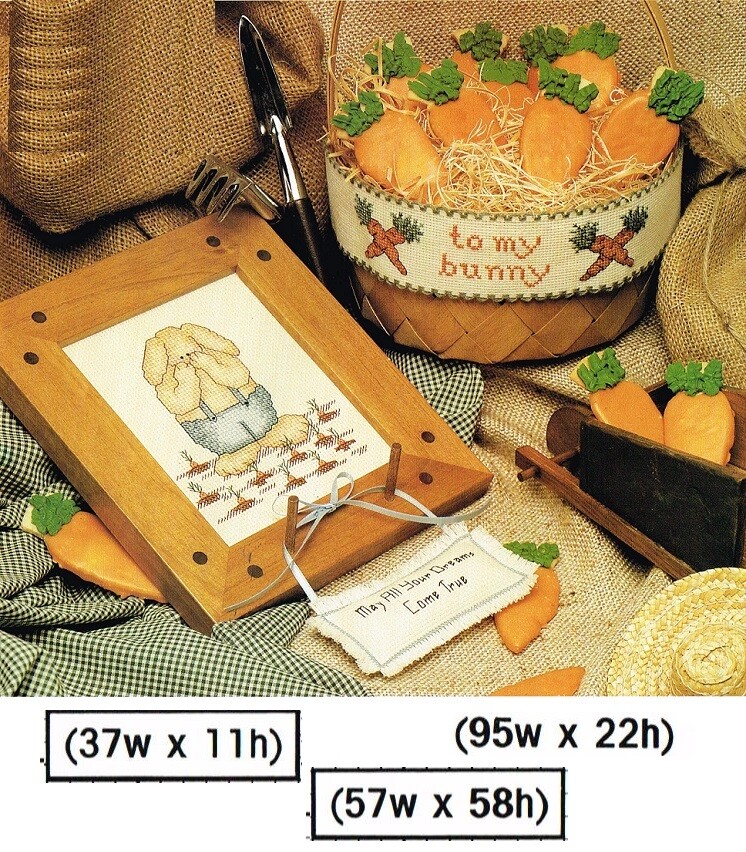 CARROTS FOR SOMEBUNNY   CROSS STITCH PATTERN  ONLY  -  TL   AUY