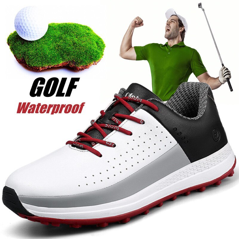 Men Breathable Golf Shoes Waterproof Non-slip Outdoor Golf Sports Training Shoes