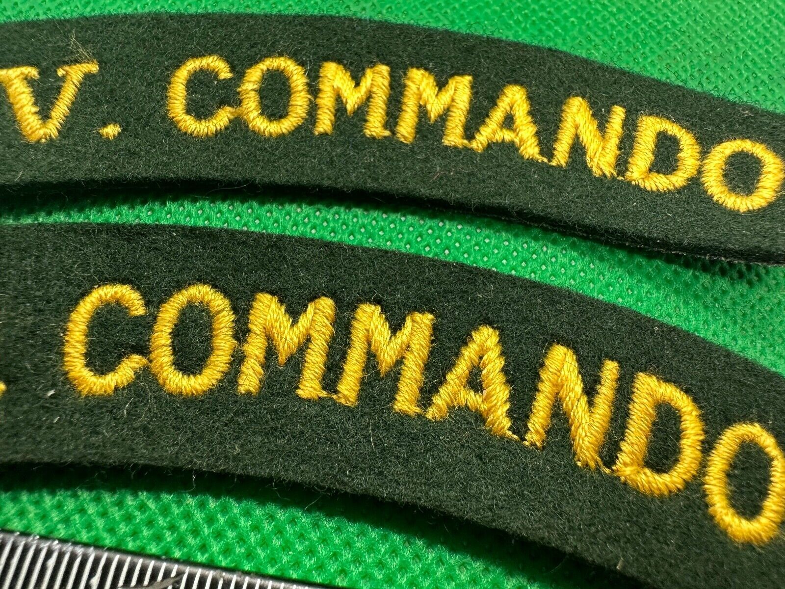 V (5th) Commando British Army Shoulder Titles - WW2 Onwards Pattern