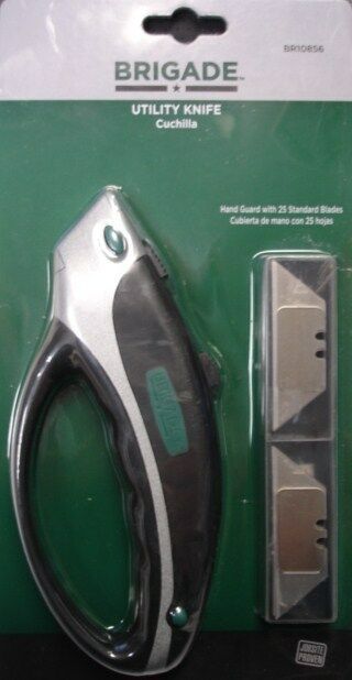 Brigade BR10856 Comfort Grip Utility Knife 25 Blades