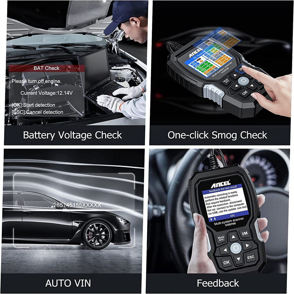 ANCEL VOD700 Fit For Volvo OBD2 Scanner Code Reader Full System Diagnostic Tool