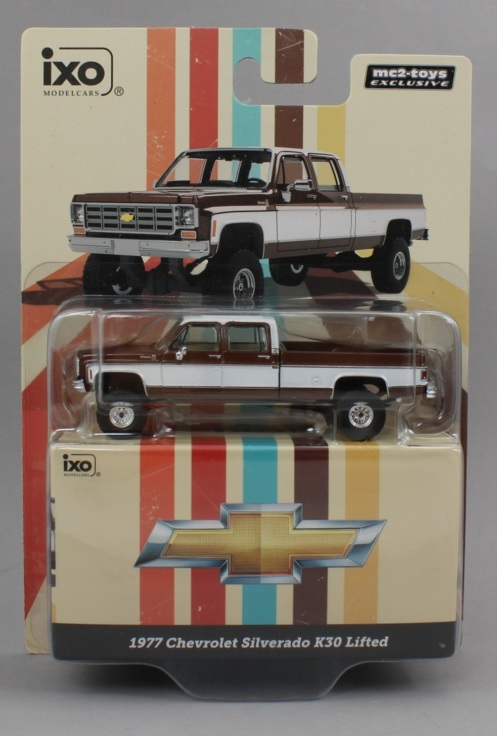 1:64 IXO Models *BROWN & WHITE* 1977 Chevrolet Silverado K30 Lifted 4x4 Pickup