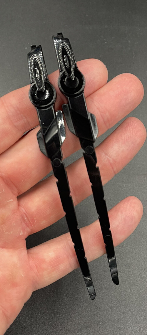 Oakley Kato Polished Black Authentic Replacement Arms(With Icons)