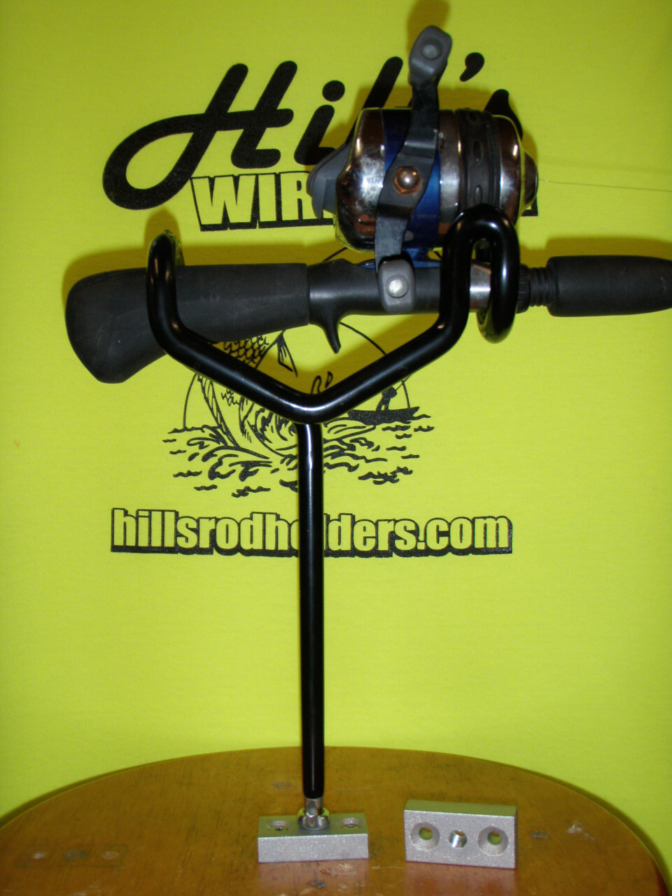 2-Fishing Rod Holders coated 0 degree  8” stems  2-screw bases Reel Fisherman*
