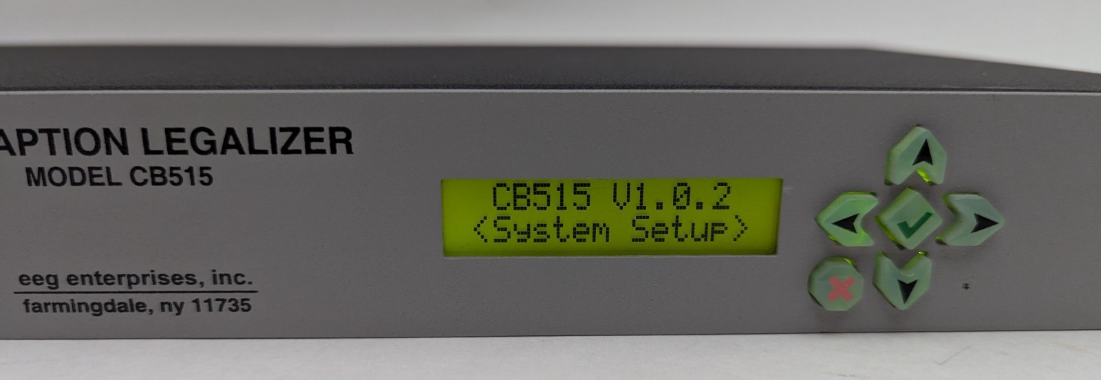 EEG CB515 DTV Caption Legalizer & Data Bridge HD/SD-SDI Broadcast Processor 1U