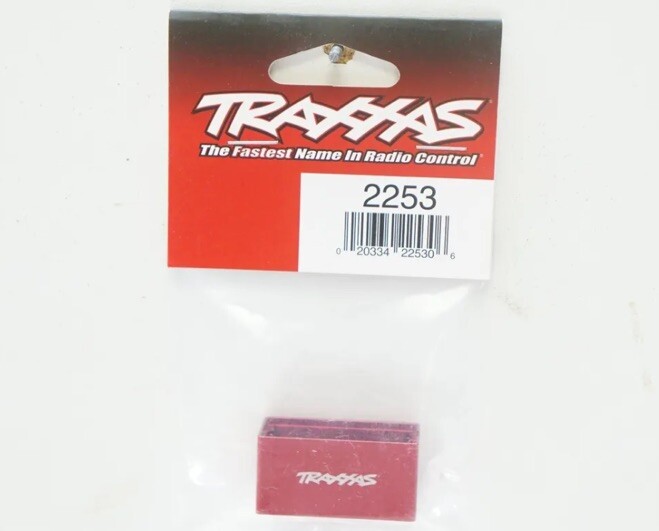 TRAXXAS #2253 RED ANODIZED ALUMINUM SERVO CASE FOR 2255 SERVO NEW TRA2253