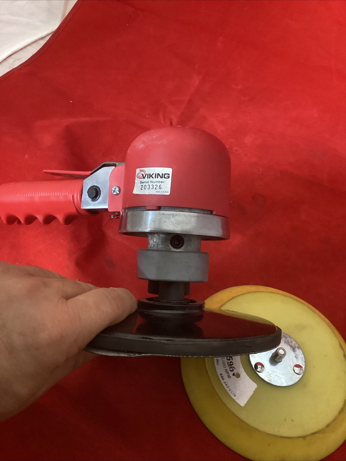 Viking Pneumatic Sander 5 9/16” Width 6hptl007 Working Needs Lever Bolt With Pad