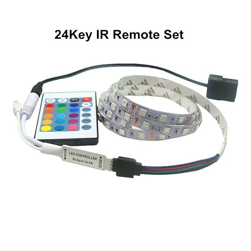 1/2m led RGB Strip light pc case 12V Background PC Computer Molex Connector 4Pin