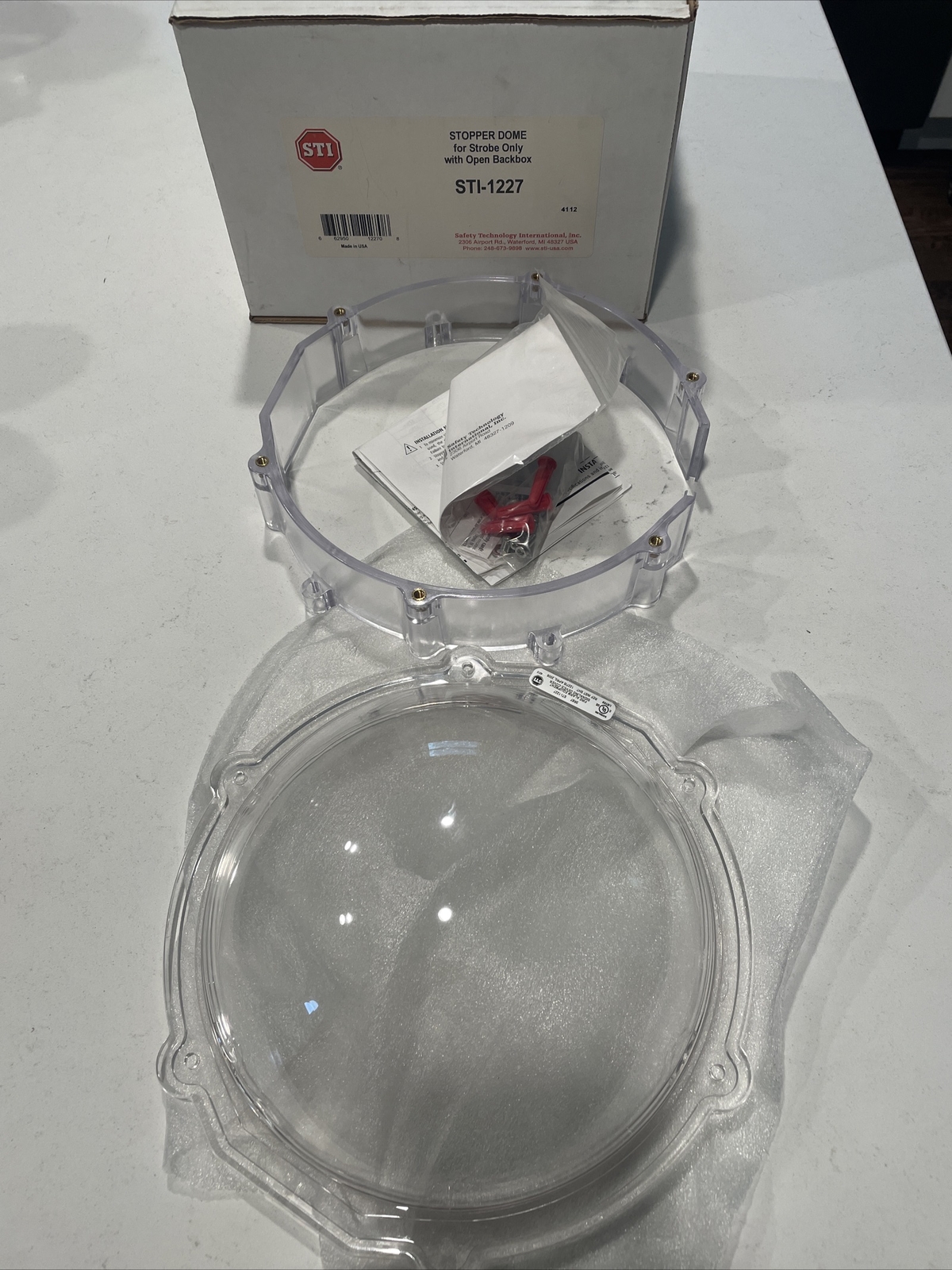 New STI Stopper Dome For Strobe With Open Back Box STI-1227