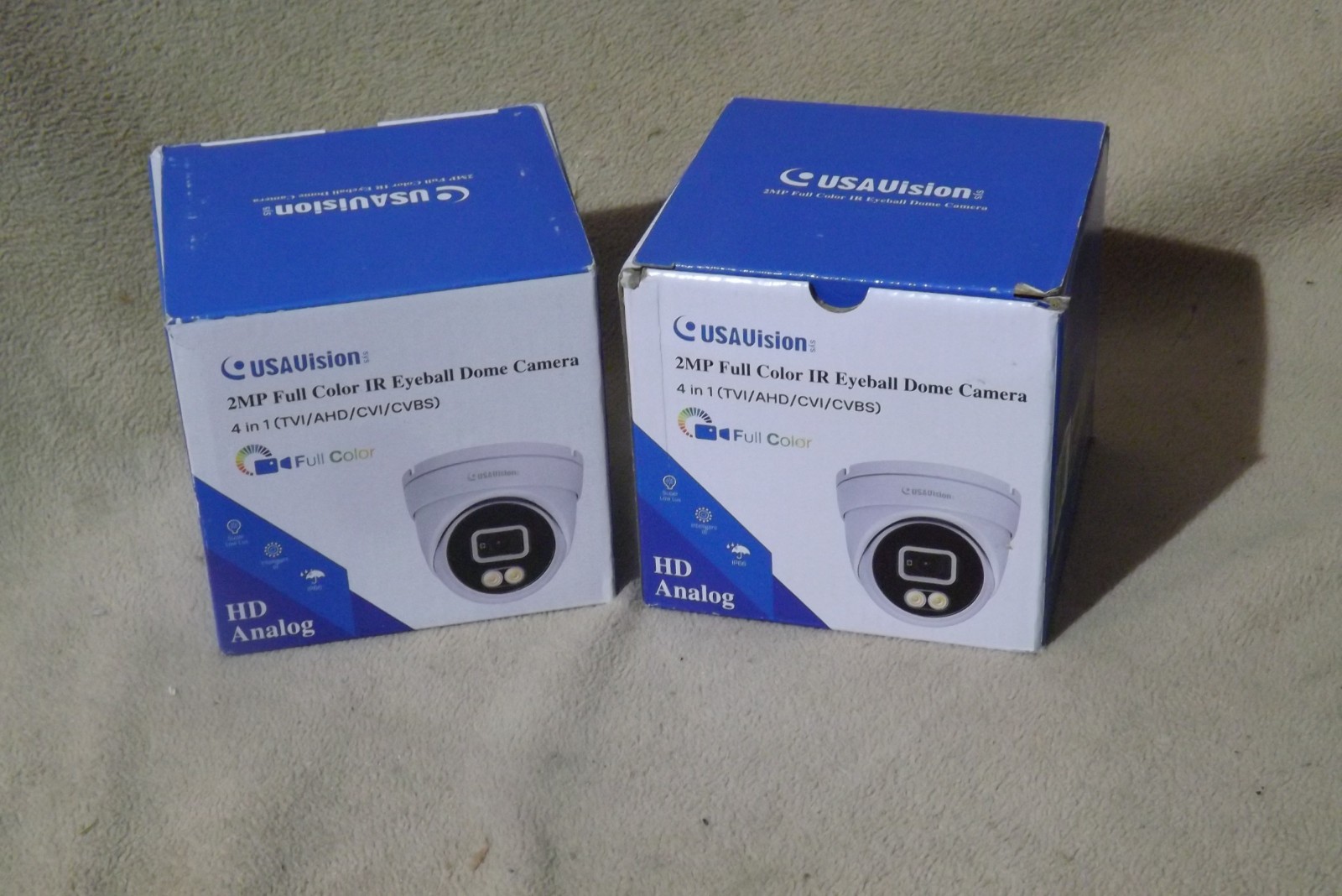 USAVision 2MP IR Eyeball Dome Camera TVI/AHD/CVI/CVBS UA-CR250F2 Lot of Two