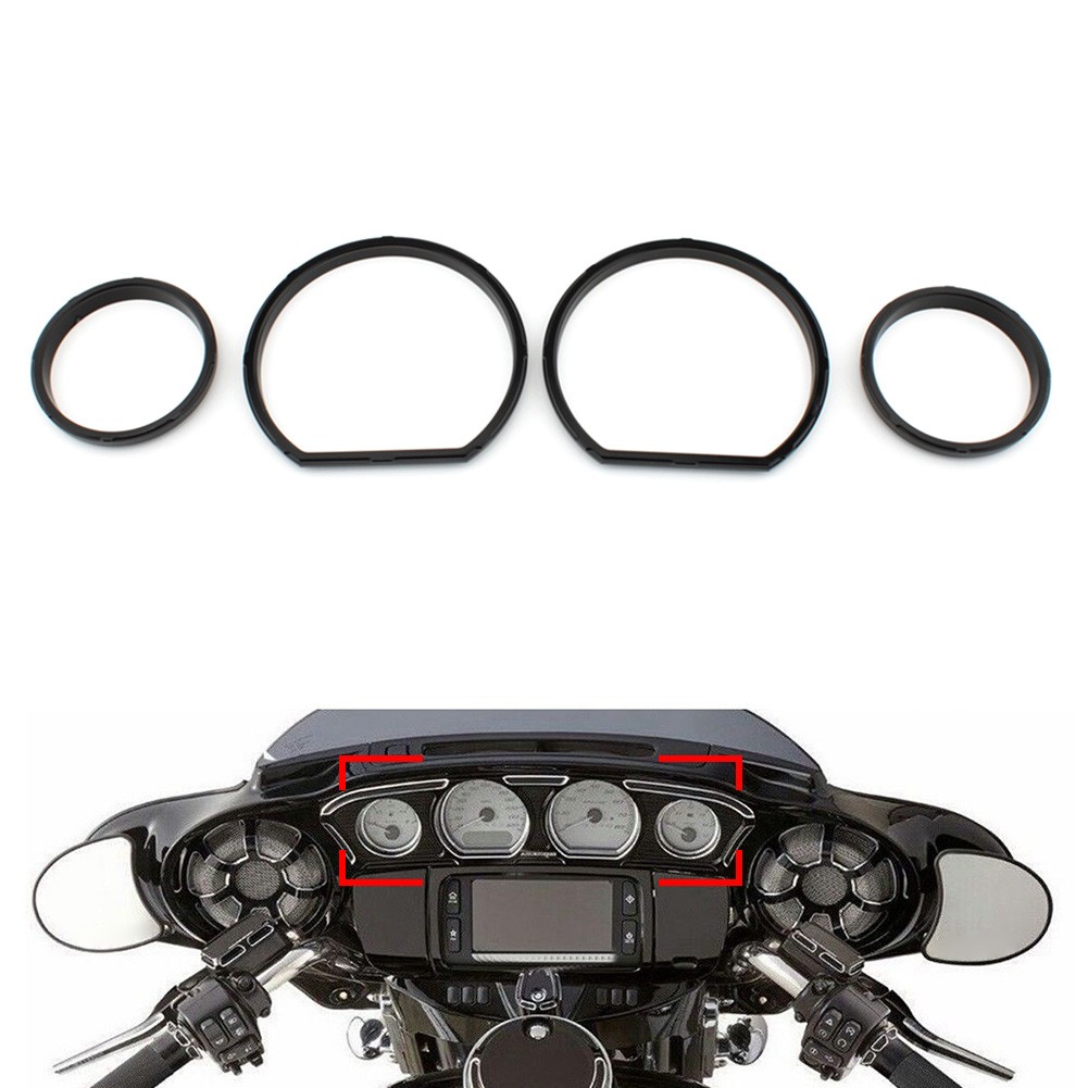 Fit Harley Touring Electra Street Glide 14-23 Instrument Board Gauge Bezel Kit
