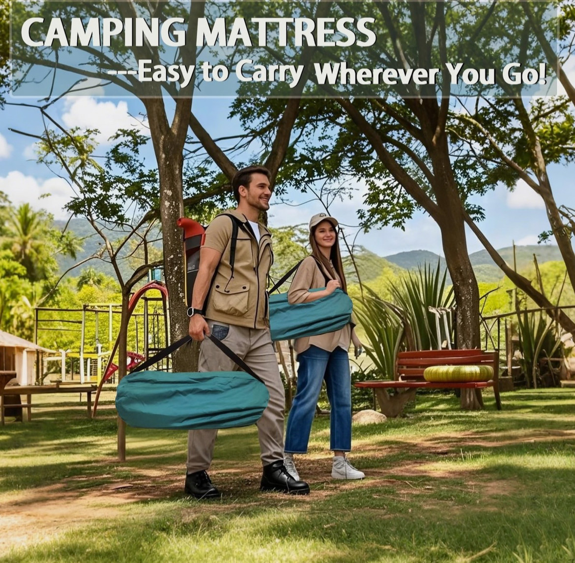 3.1” MEMORY FOAM SLEEPING PAD W/ELECTRIC PUMP