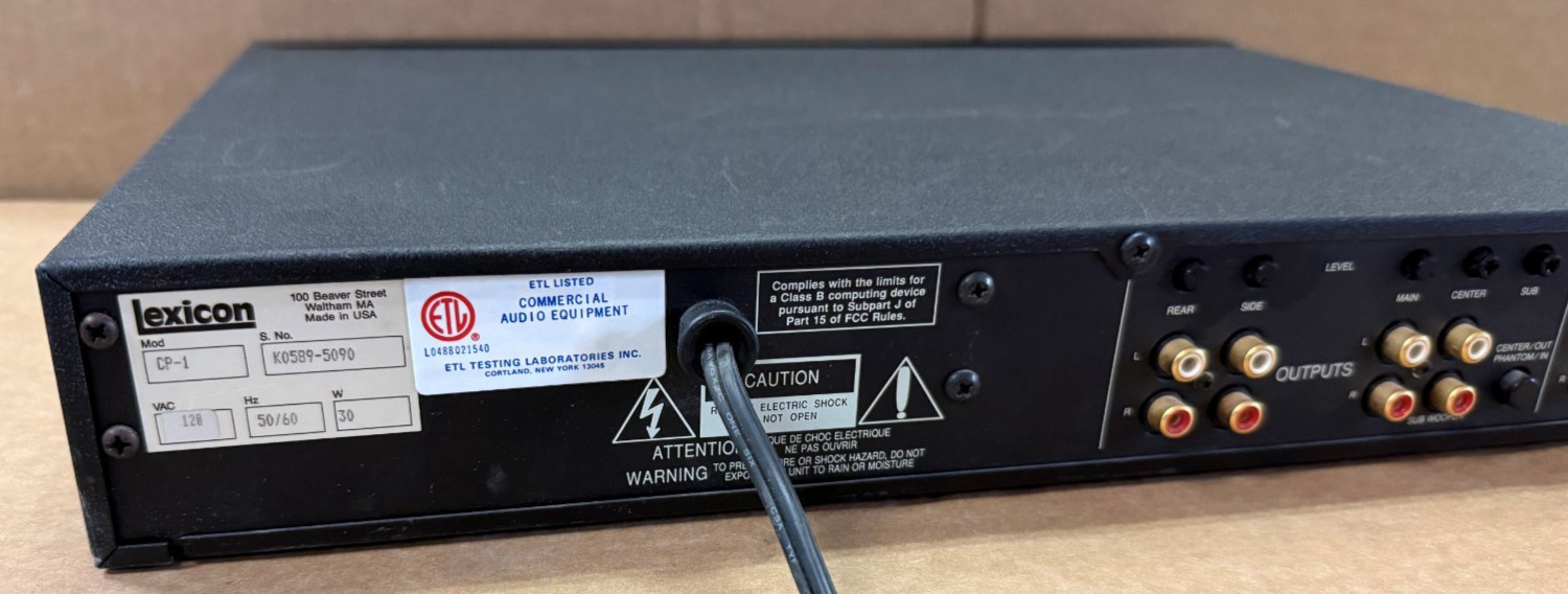Lexicon CP-1 Digital Audio Environment Processor Surround Sound Processor USA