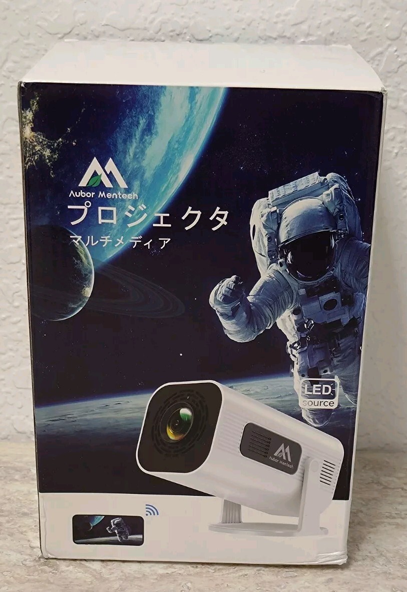 Aubor Mentech P6 Portable Smart Projector, 30-150 Inch Projection Size Wi-Fi 6