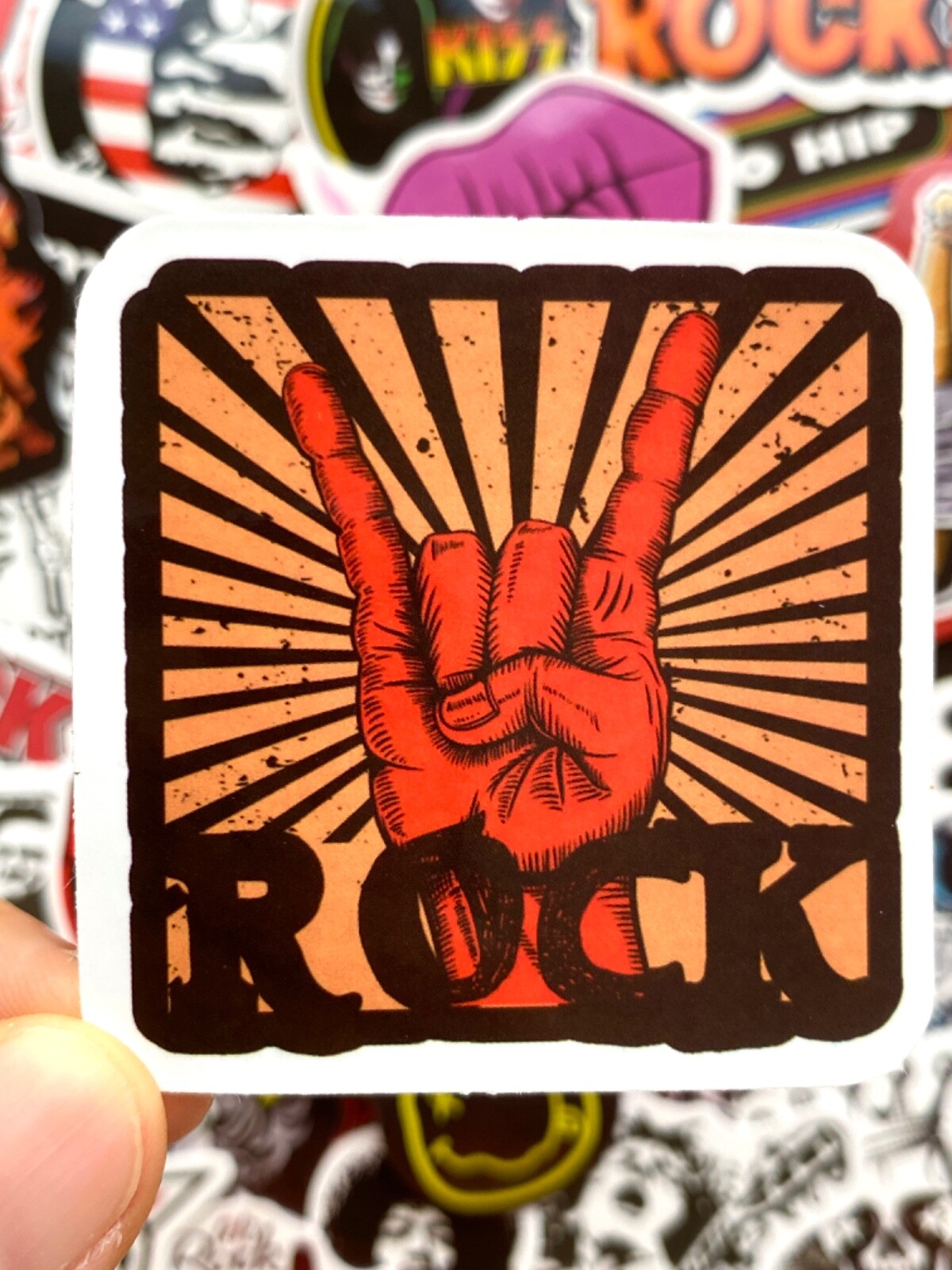 5-50pcs Rock Band Stickers, Laptop Car Phone Rock n Roll Waterproof Vinyl Decals
