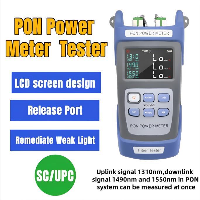 PON Tester Fiber Optical Power Meter UPC Port Digital Optic Cable Testing Tool
