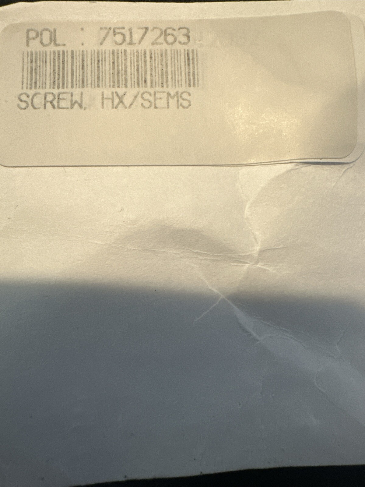 Genuine Polaris Screw Part Number - 7517263 Qty 2, (A20)