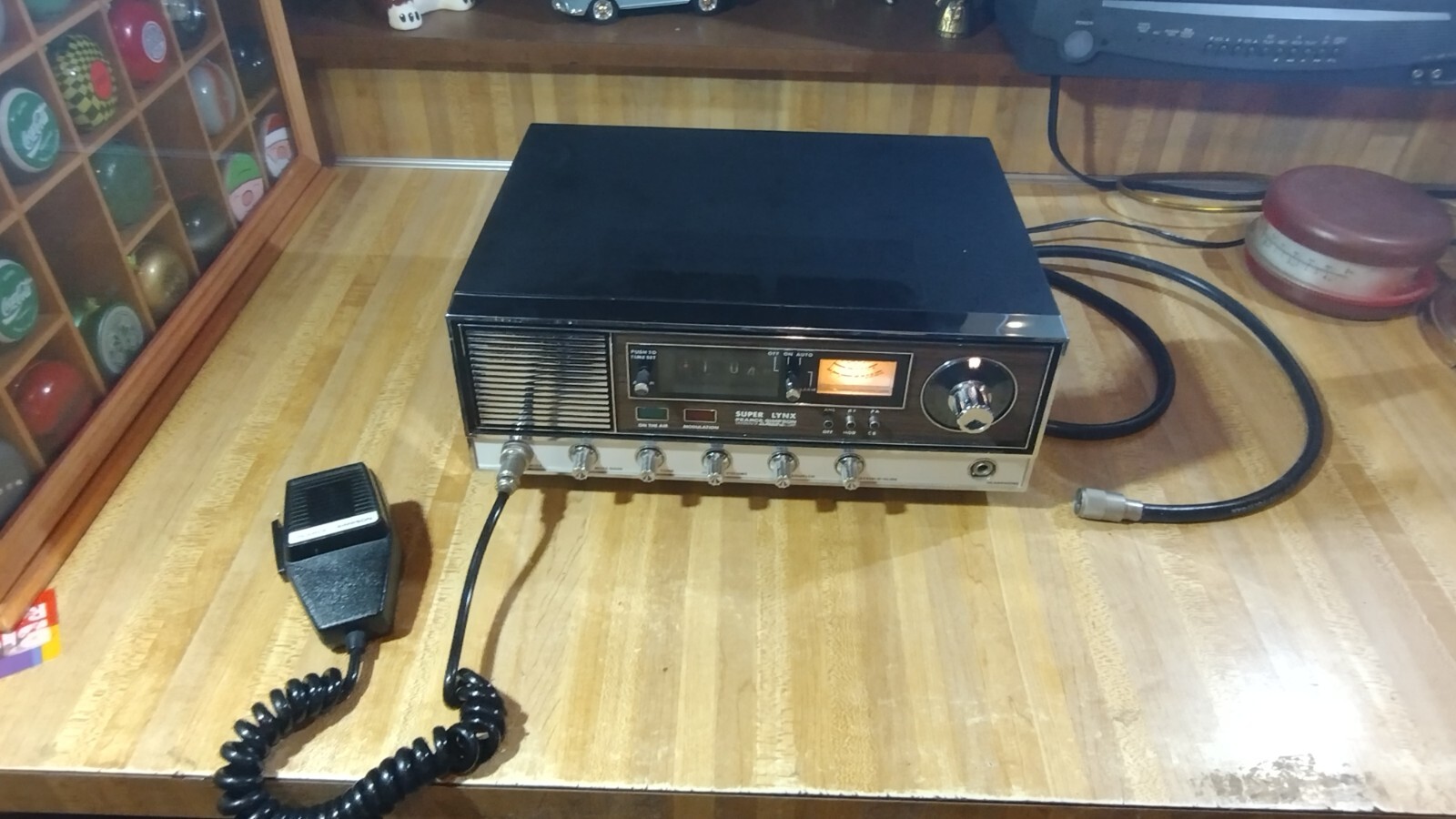 Vintage Pearce Simpson Super Lynx Cb Radio Base Station,mike,antennacable,japan!