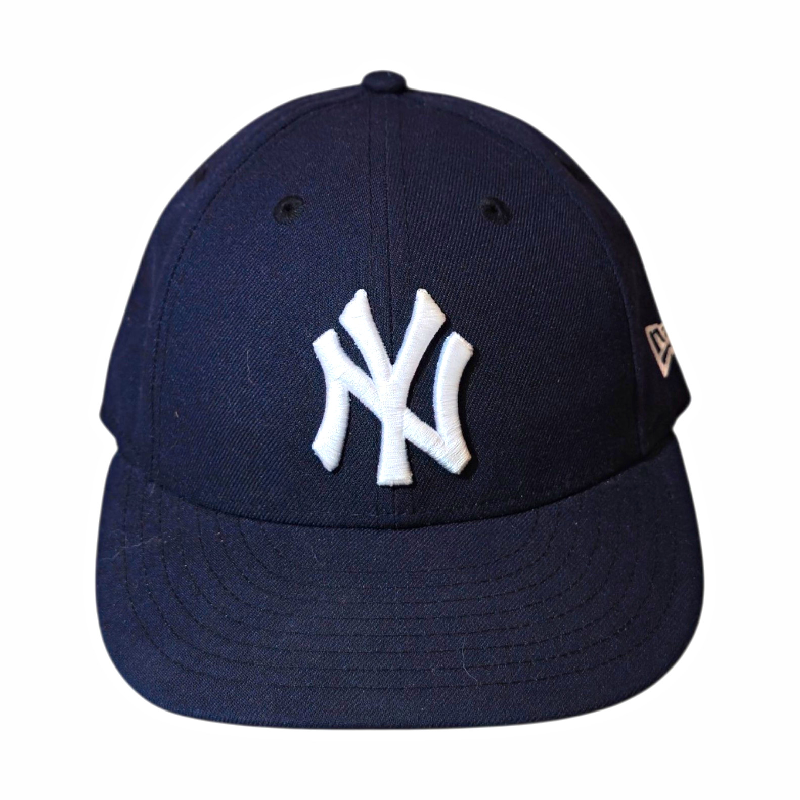 New Era New York Yankees 59FIFTY Fitted Cap Hat Navy White Size 7 1/8 MLB