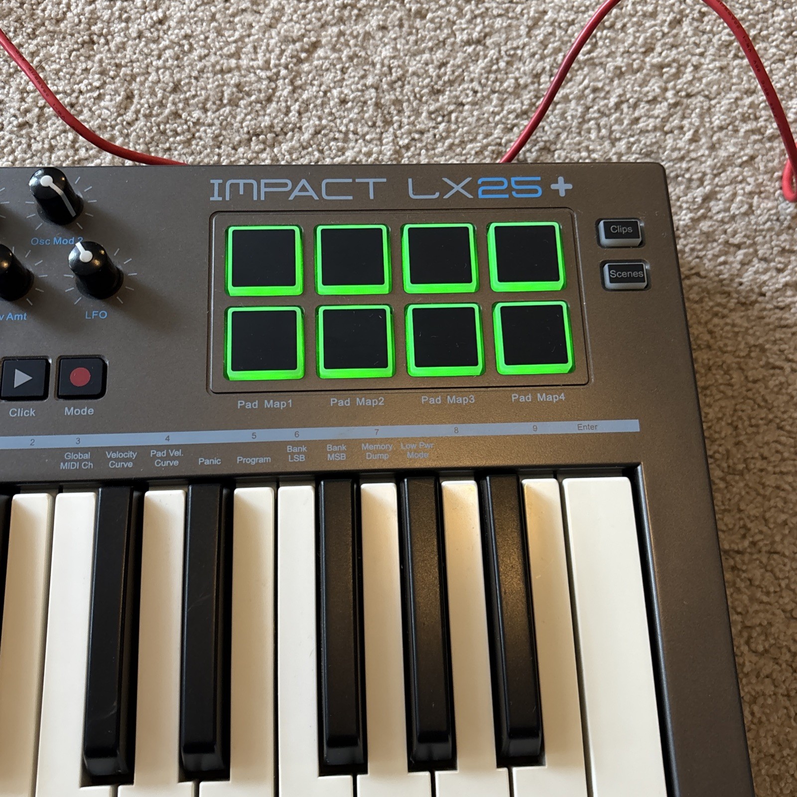 Nektar Impact LX25 USB MIDI Keyboard Controller 25-Key Drum Pads Tested