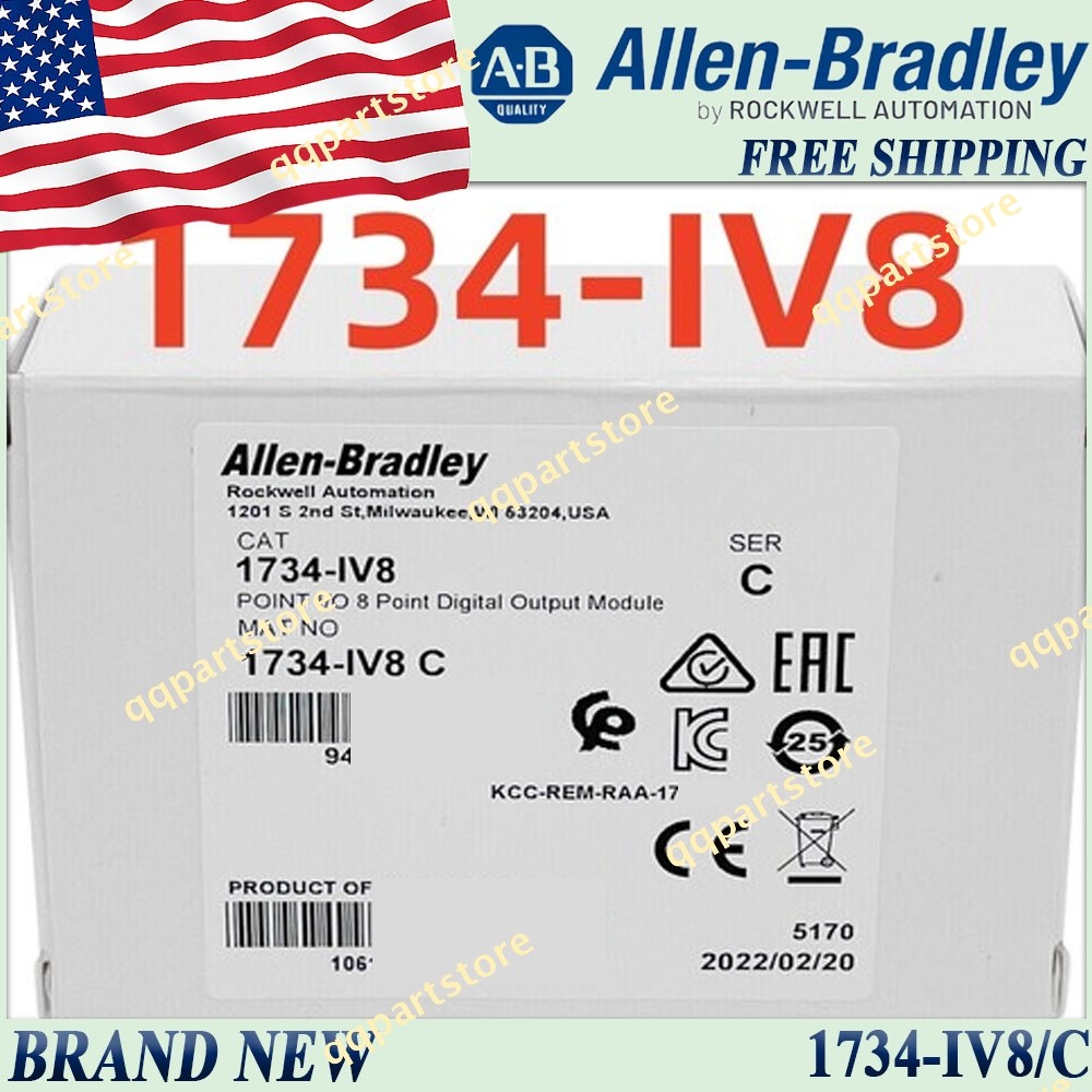 New AB 1734-IV8/C POINT I/O DigitalOutput Module US Same Day FreeShip