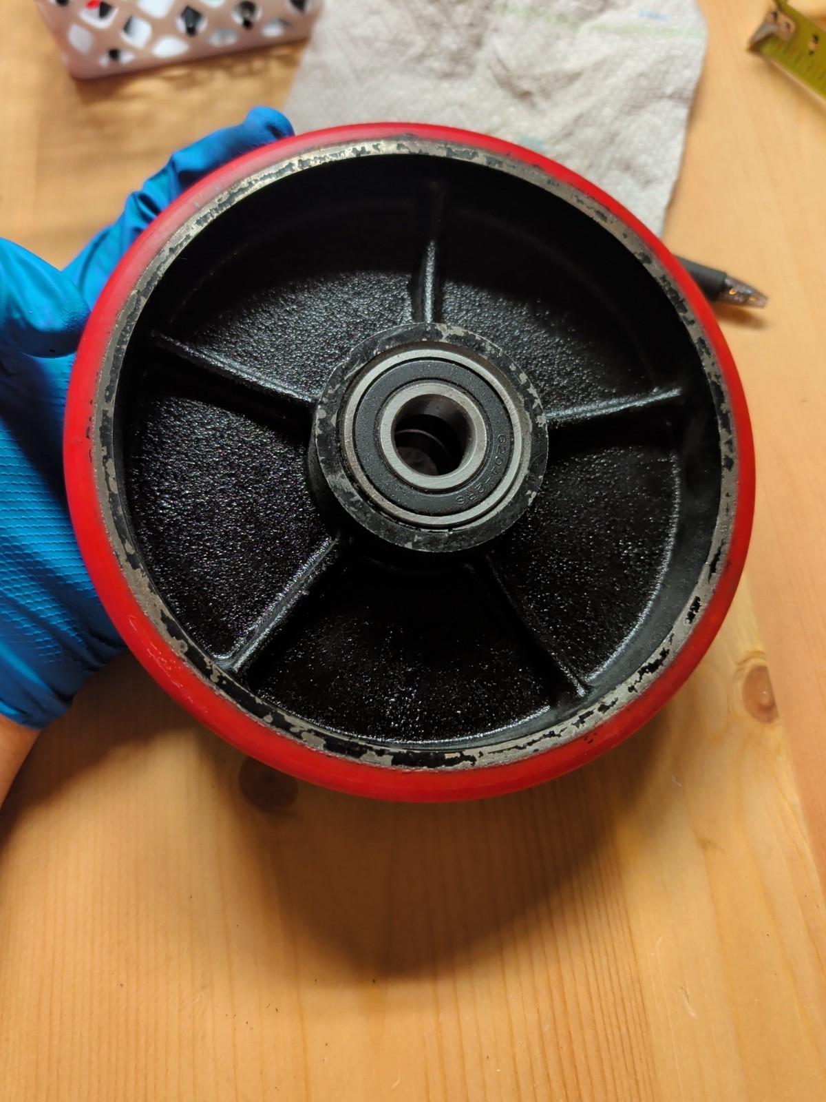 Polyurethane Steer Wheel 7'' x 2'' Bearing Diameter Is 3/4"
